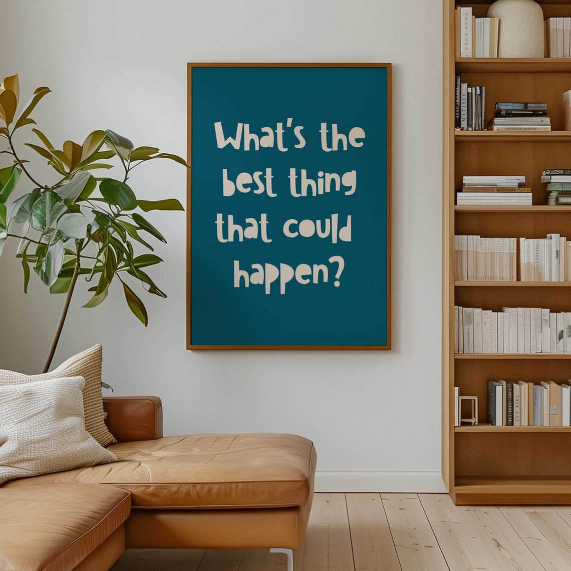 Whats The Best Thing That Could Happen Inspirational Print Retro Typography Wall Art Positive Quote Instant For Home