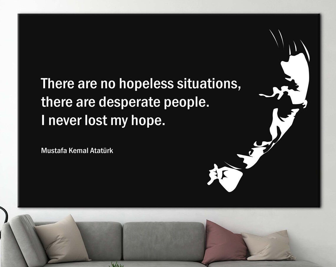 Ataturk Motivational Quote Wall Art Print