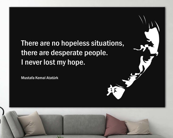 Ataturk Motivational Quote Wall Art Print