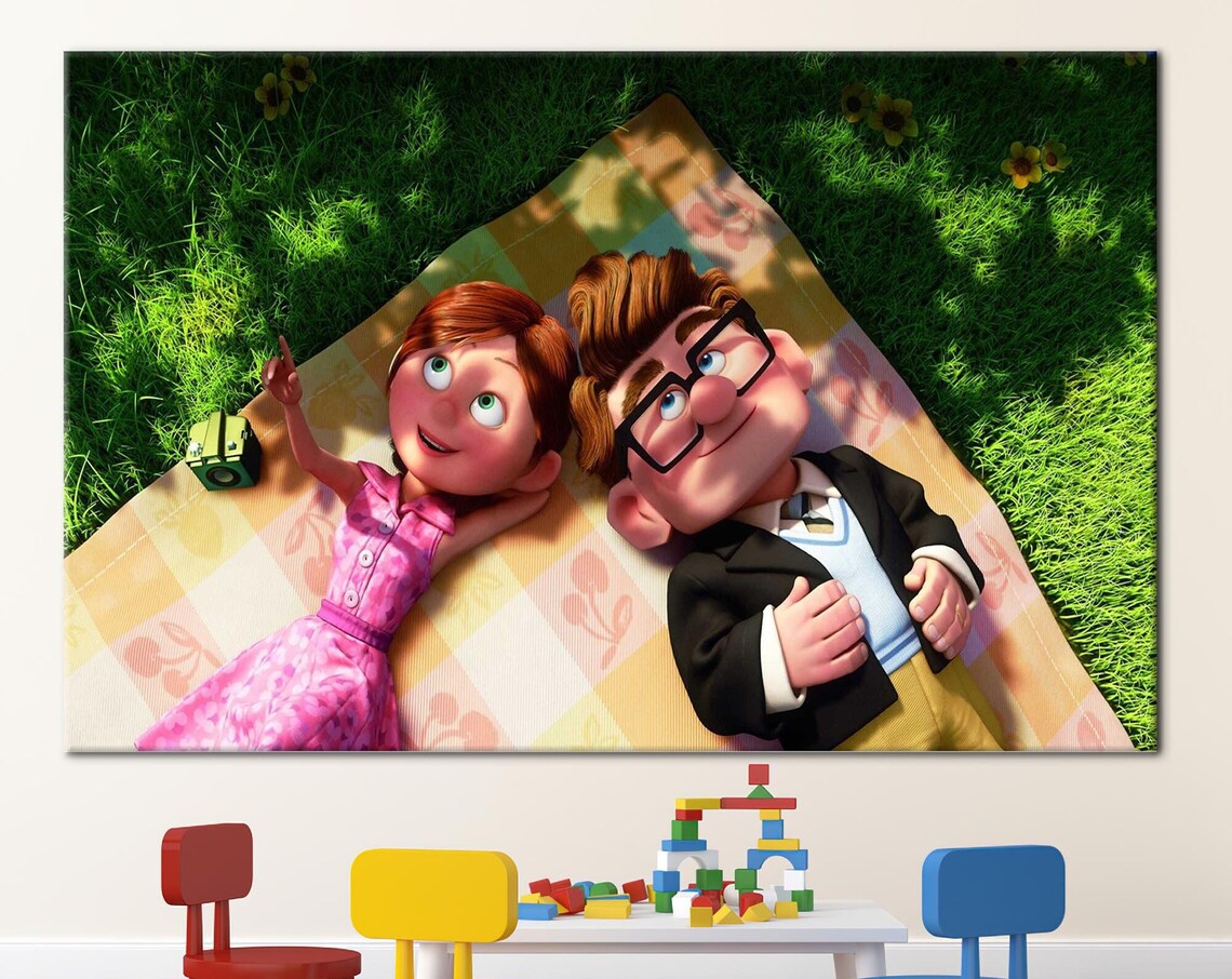 Carl and Ellie Movie Poster, Abstract Love Print