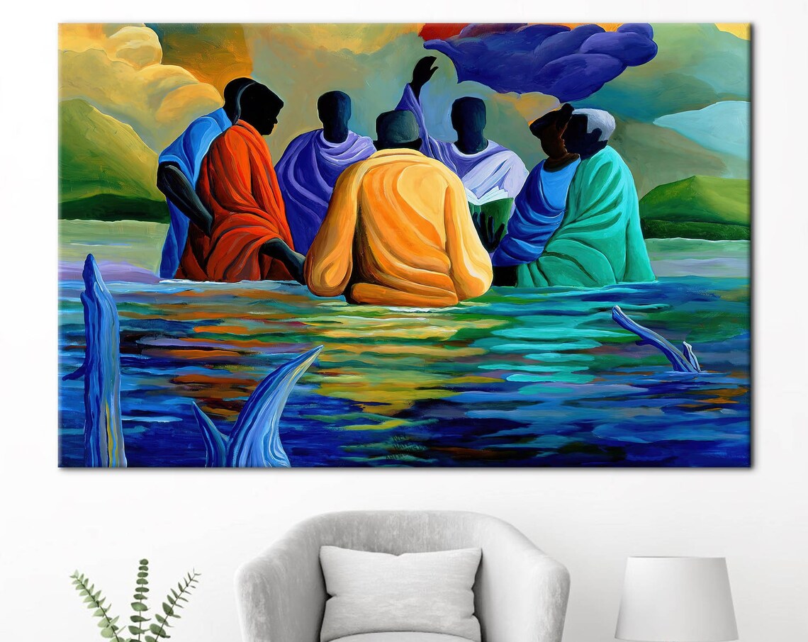 Baptism African Abstract Sea Landscape Art Print