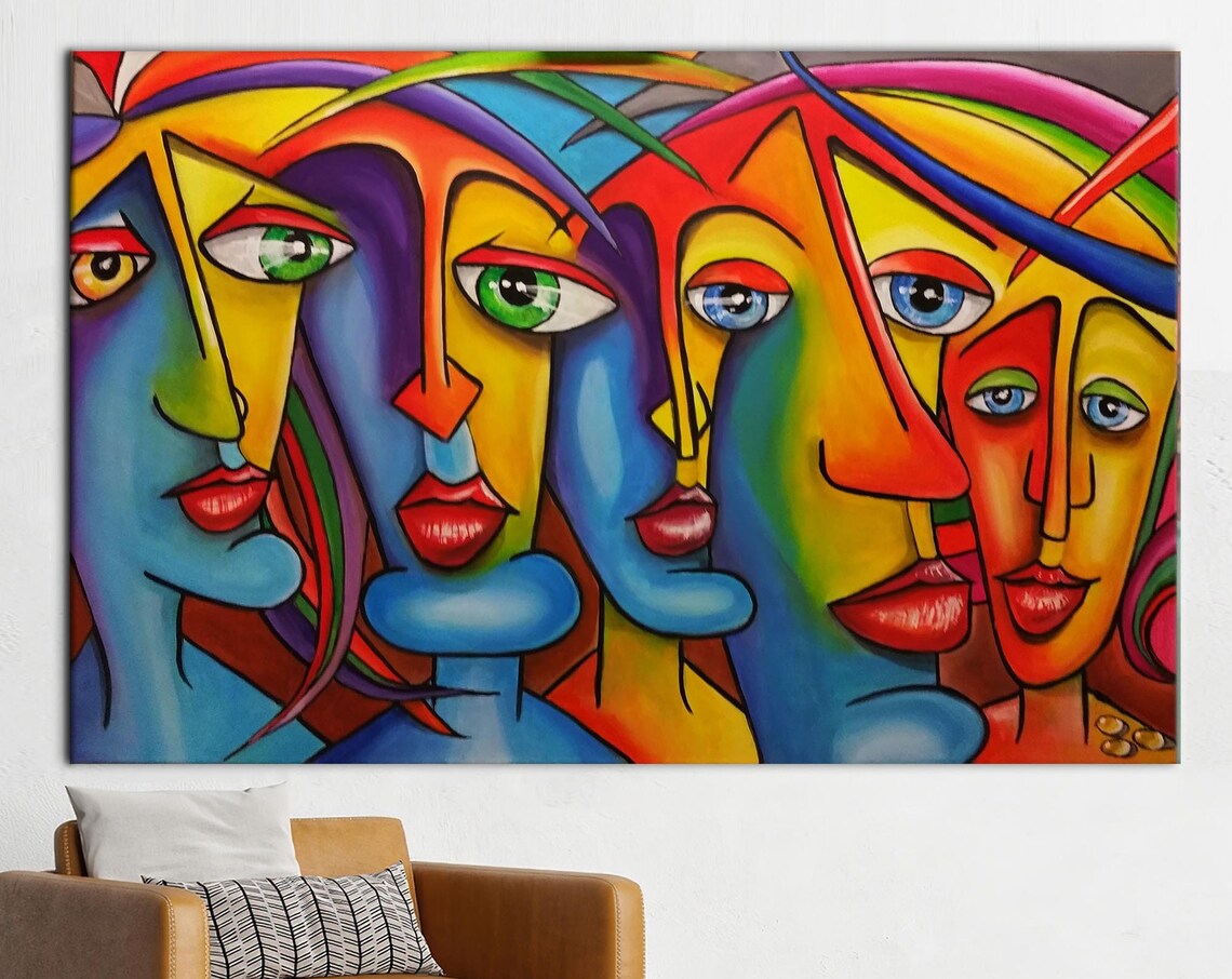 Abstract People Poster, Contemporary Modern Art