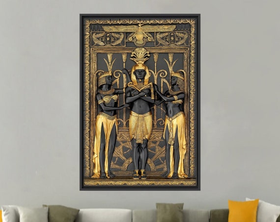 Egypt Canvas Gift Personalized Gifts Hieroglyph Art Anubis Poster Modern Luxury Wall Decor