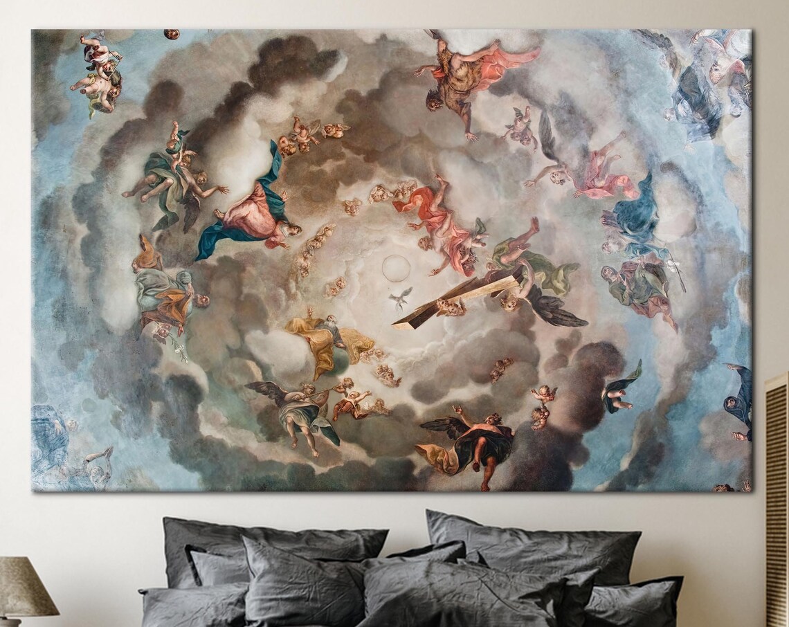 Renaissance Heaven Angel Fresco, Poster Print
