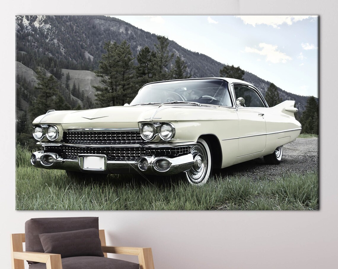 Classic Car Poster, Retro Vintage Art Print