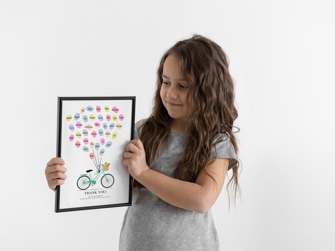 Teacher Appreciation Personalized Thumbprint Keepsake Gift - Image 2