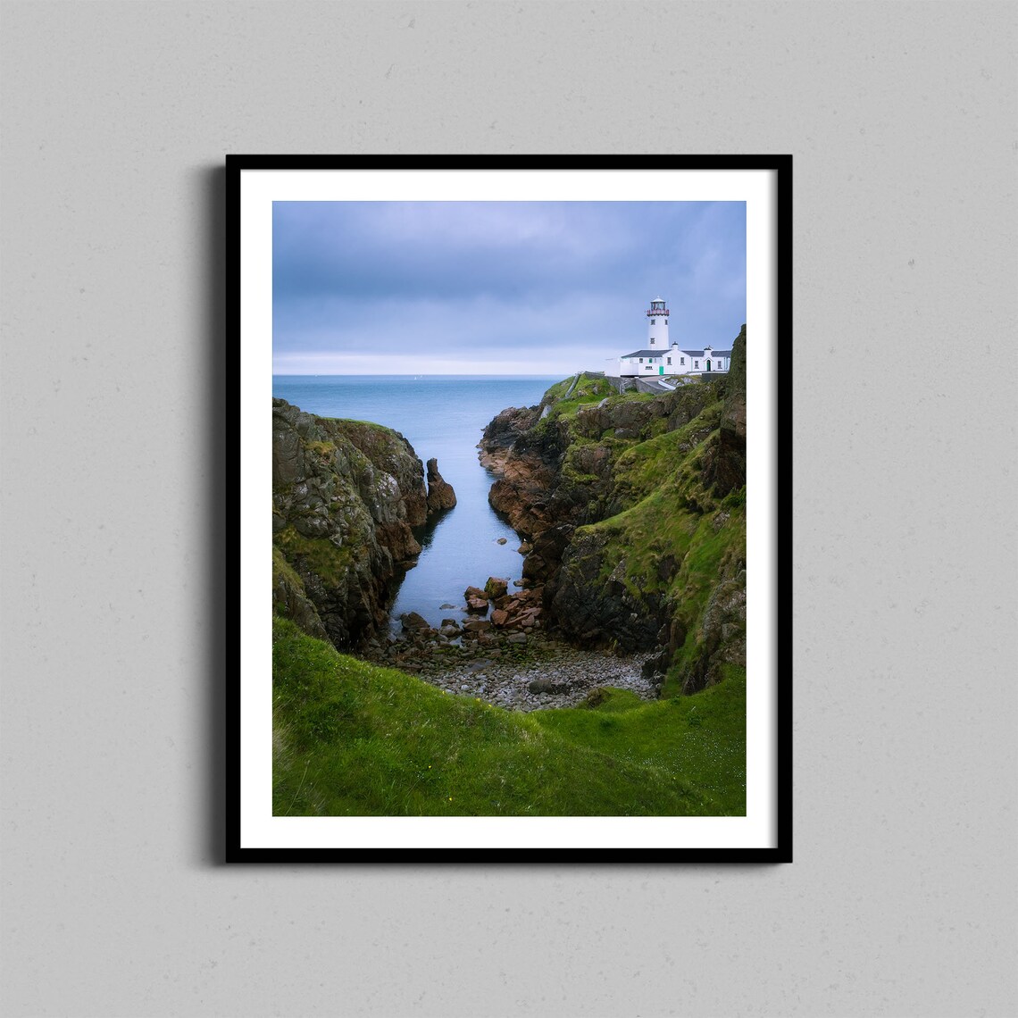 Fanad Lighthouse Ireland Rocky Cove Coastal Photo Art Poster