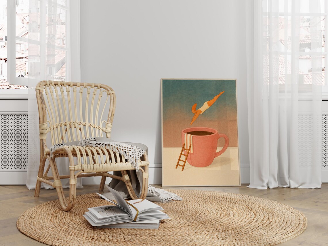 Coffee Diver - Surreal Coffee Poster, Good Morning - Image 3