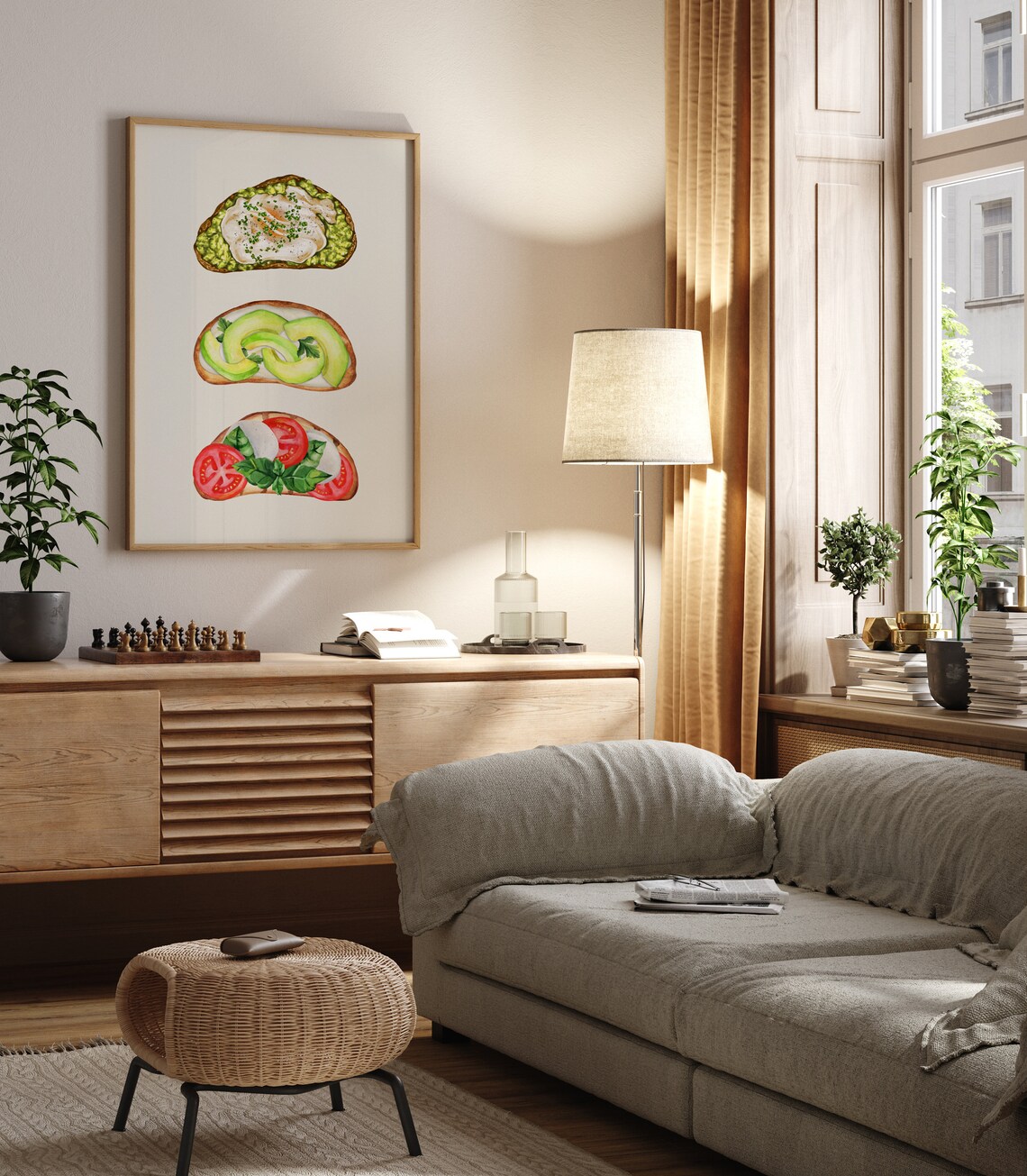 Avocado Toast, Minimalist Kitchen Art Print - Image 2