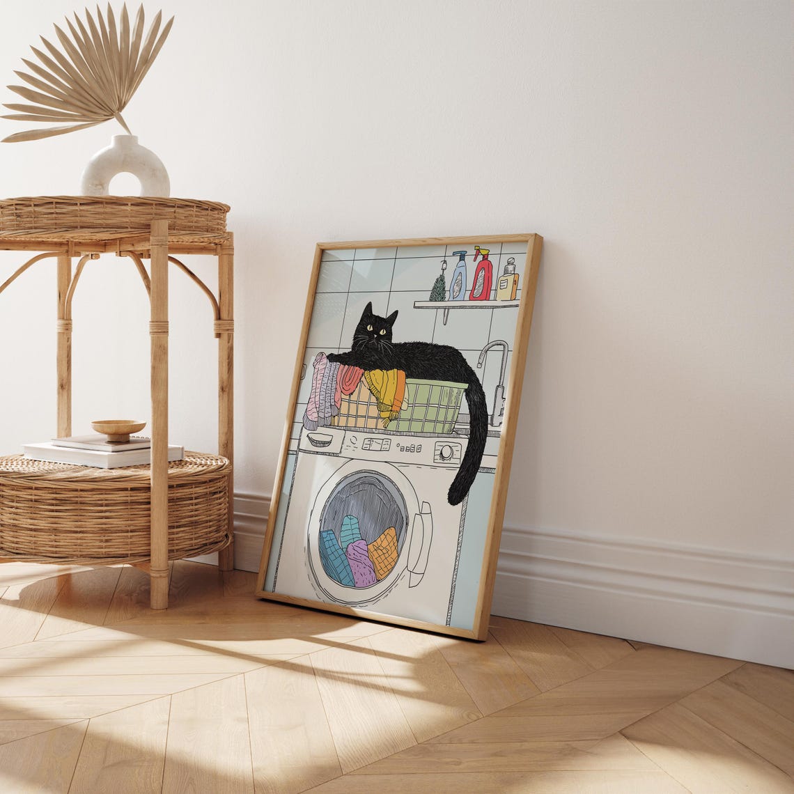 Black Cat Retro Travel Poster - Image 6