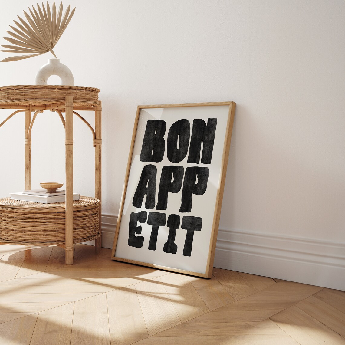 Bon Appetit Mid Century Typography Art Print - Image 2