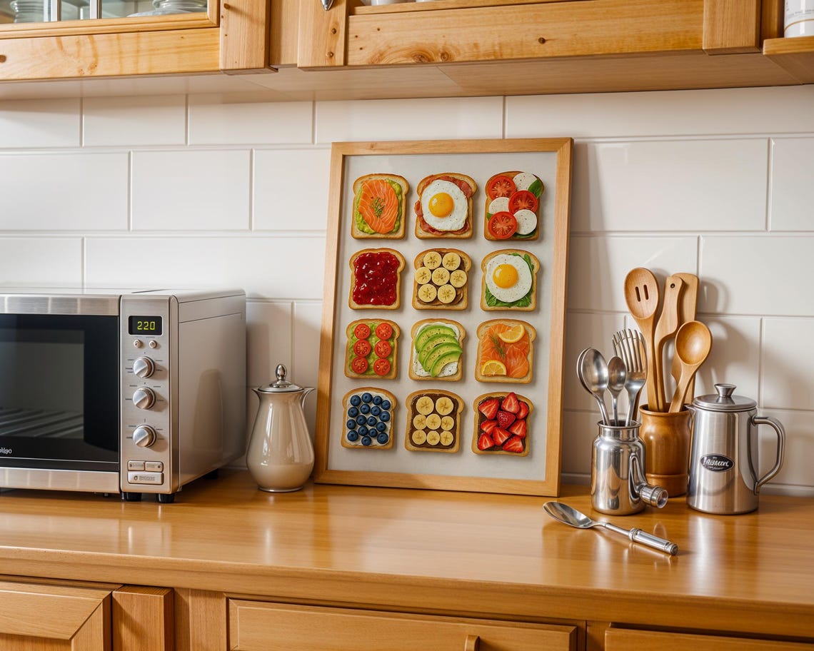 Toast Breakfast Poster Print, Kitchen Wall Art - Image 3