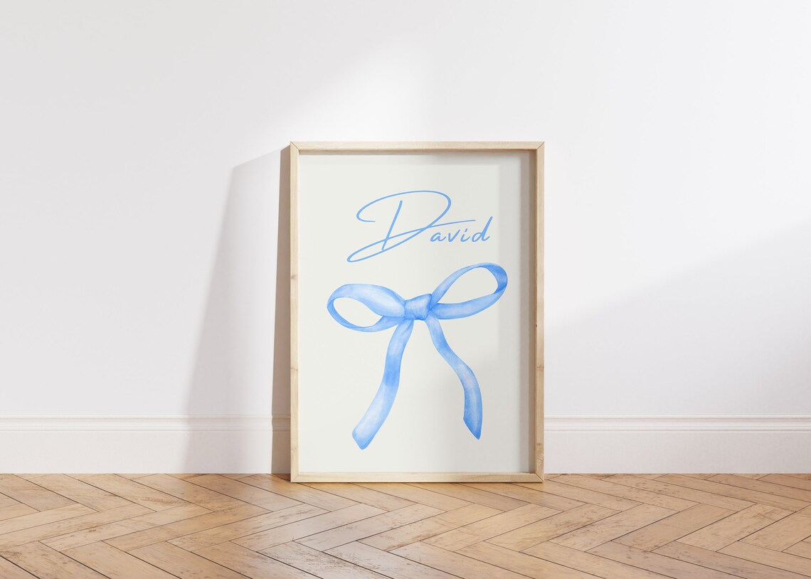 Customizable Nursery Poster, Personalized Name Bow - Image 5