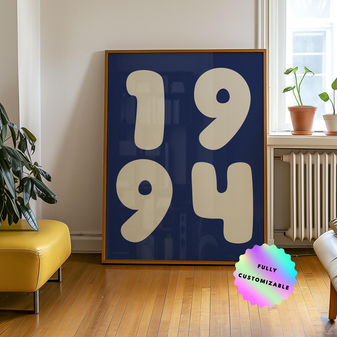 Custom Year Poster, Modern Minimalist Typography