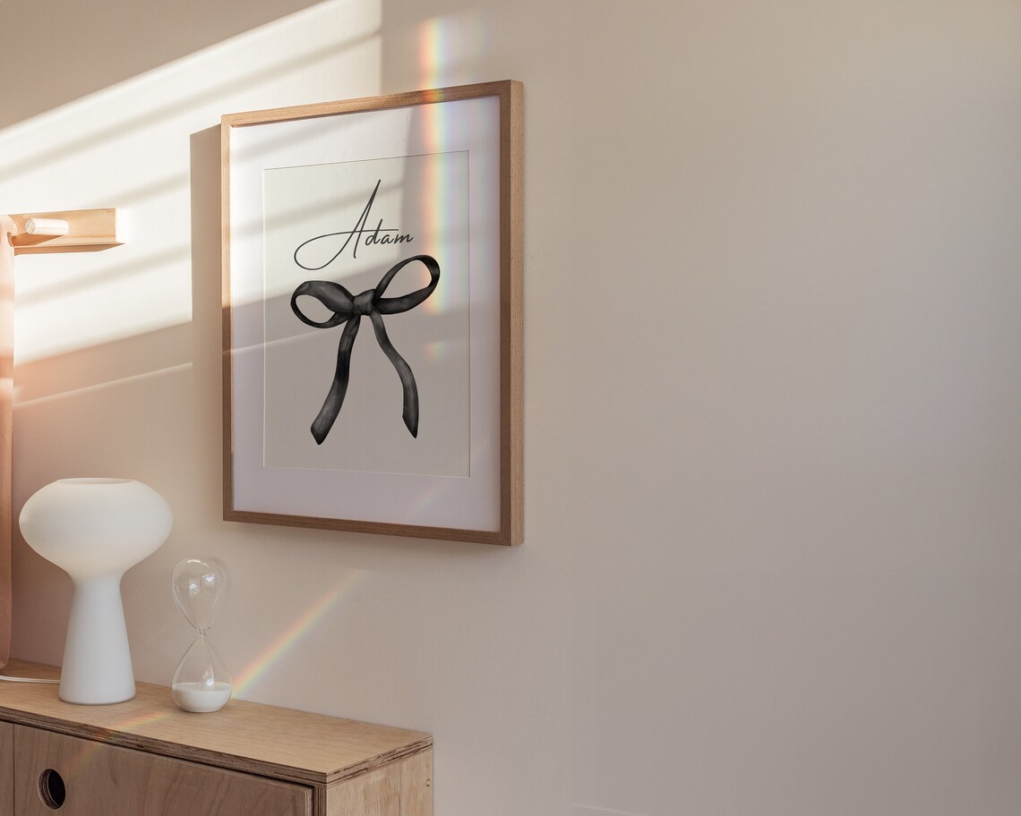 Customizable Nursery Poster, Personalized Name Bow - Image 4