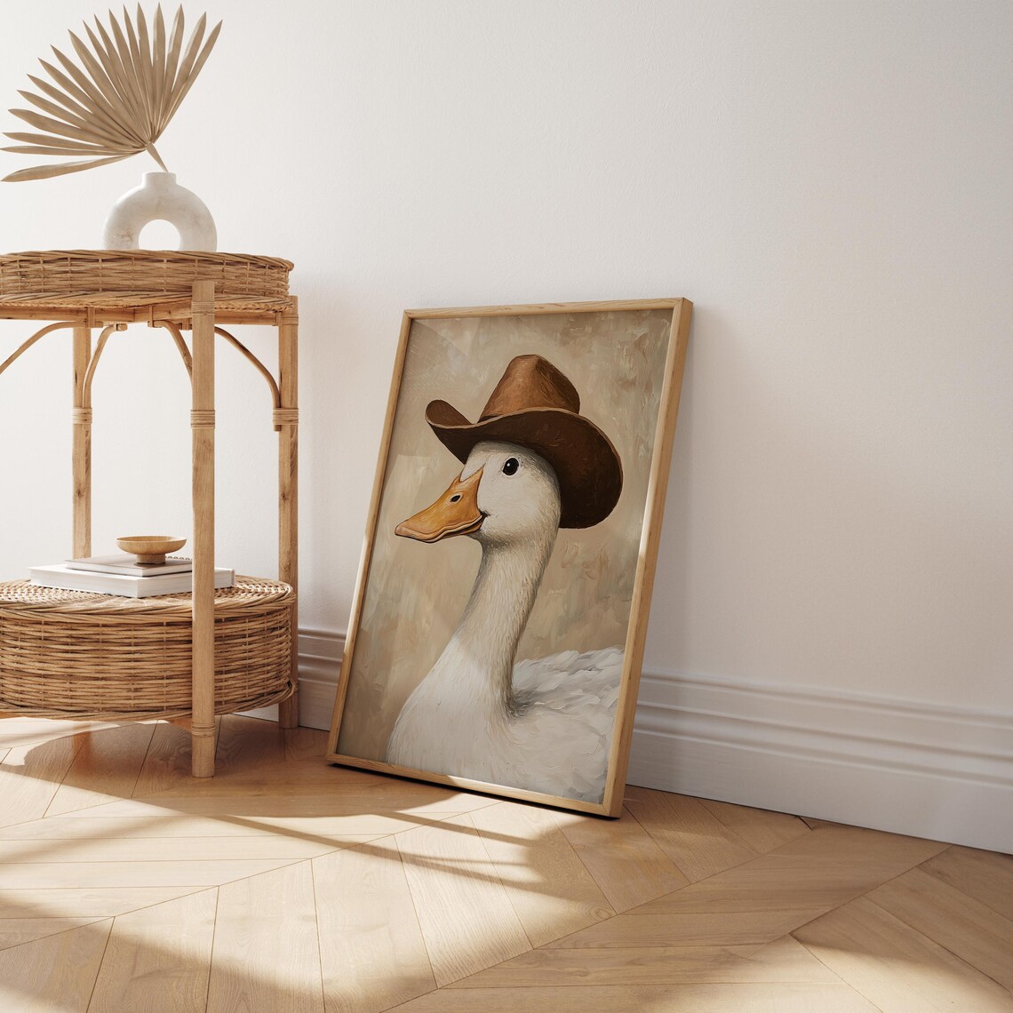 Cowboy Goose Poster, Funny Nursery Kids Room Decor - Image 2