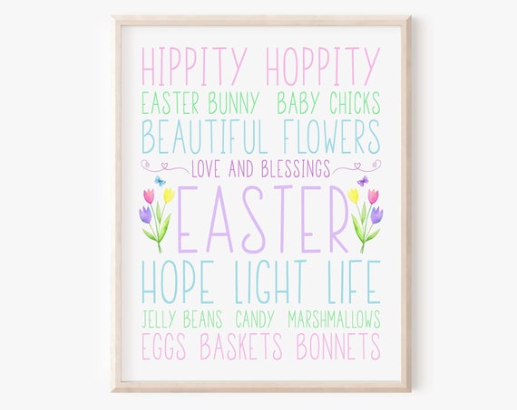 Easter Words and Sayings Springtime Poster