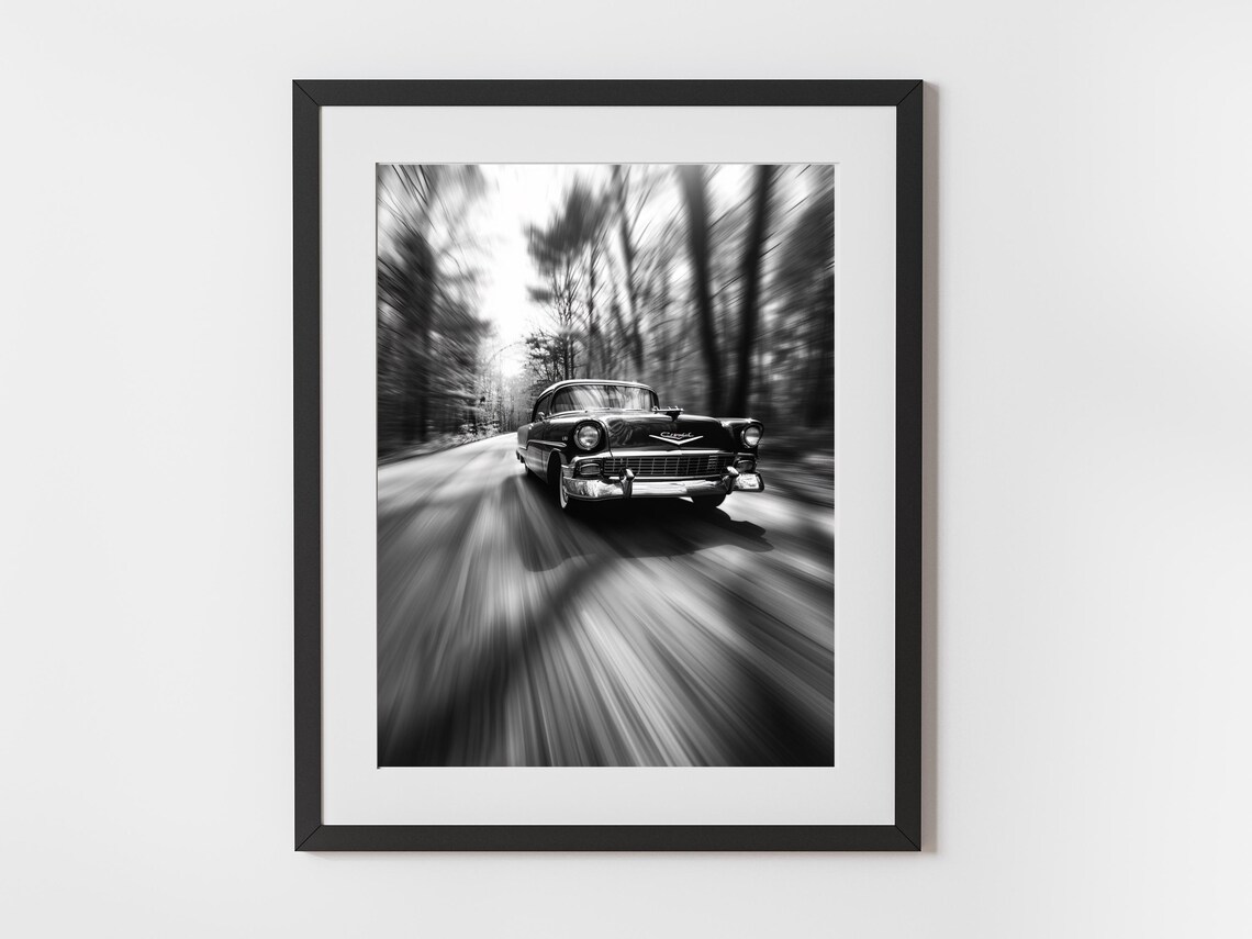 Chevy Bel Air Speed Vintage Automotive Art Print