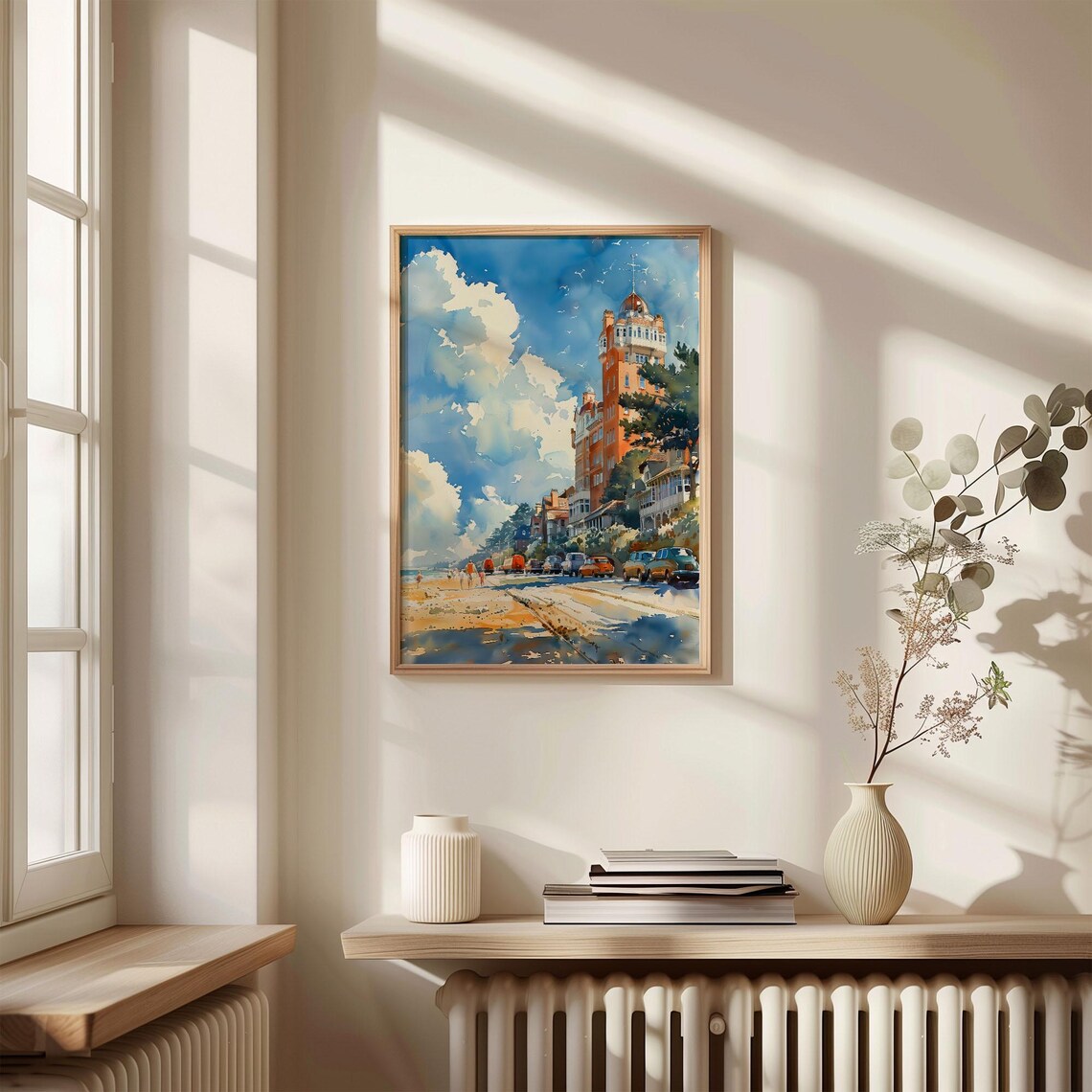 Worthing Seaside Sussex Pier Promenade Watercolor Painting Poster - Image 4