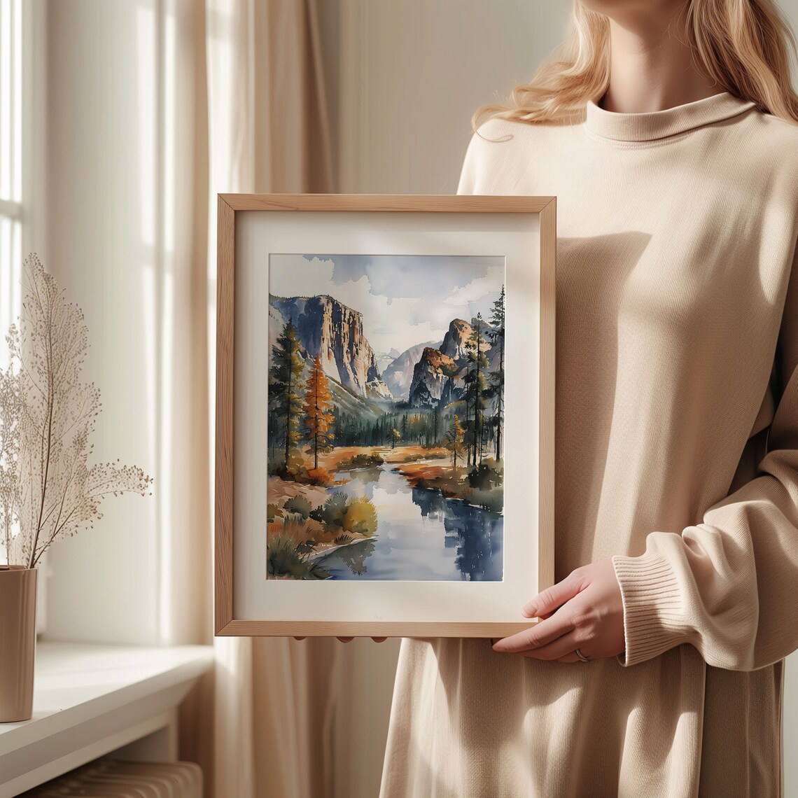 Yosemite Watercolor Art Print, California Decor - Image 2