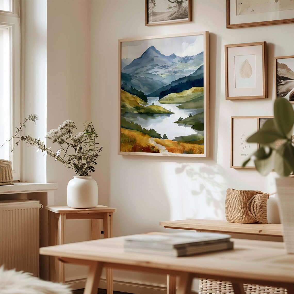 Snowdon Watercolor Travel Poster, Wales Mountain Print - Image 3