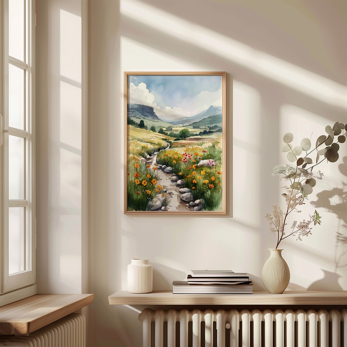 Yorkshire Dales Watercolor Painting Art Print - Image 4