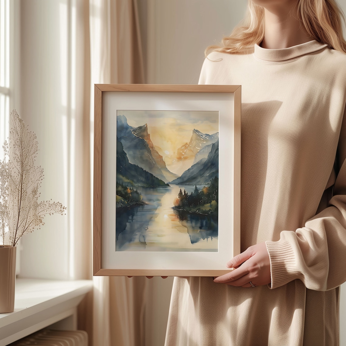 The Fjords Watercolor Wall Art Print - Image 2