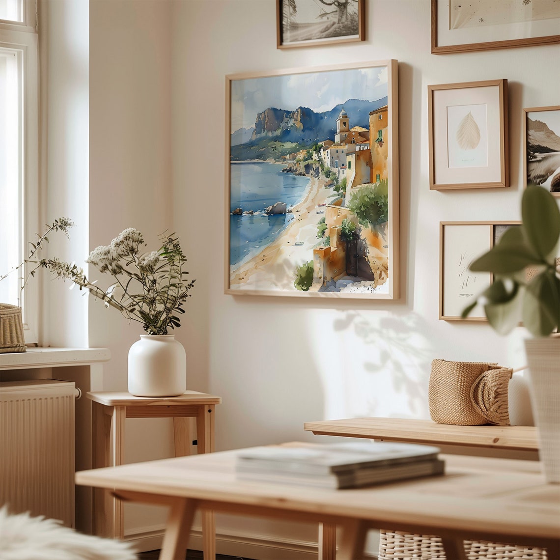 Sardinia Watercolor Painting Sardinia Travel Poster Italy Wall Art Sardinia Print Italy Home Dcor Watercolor Art C30 420 - Image 3