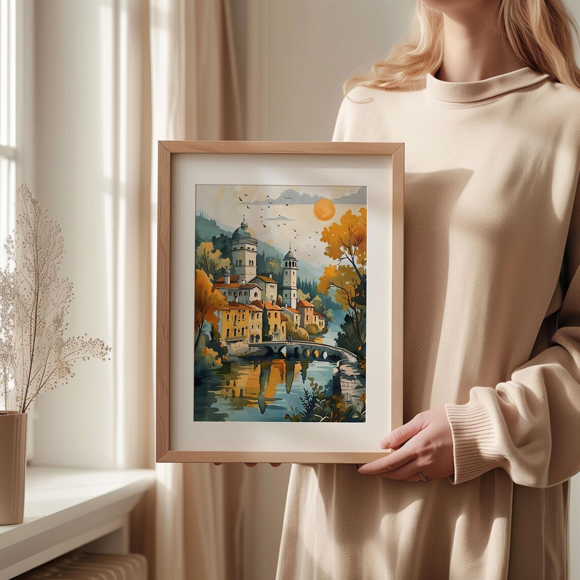 Belgrade Watercolor Painting, Serbia Travel Poster - Image 2
