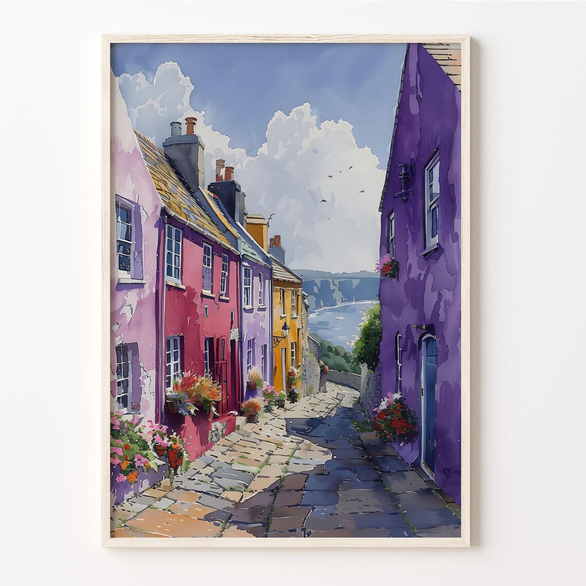 Irish Watercolor Travel Poster Art Print