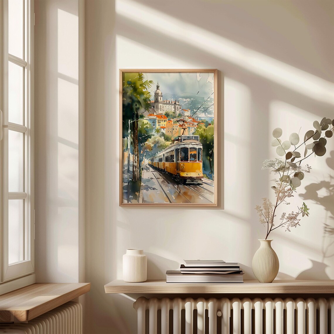 Lisbon Watercolor Travel Poster, Europe Wall Art - Image 4