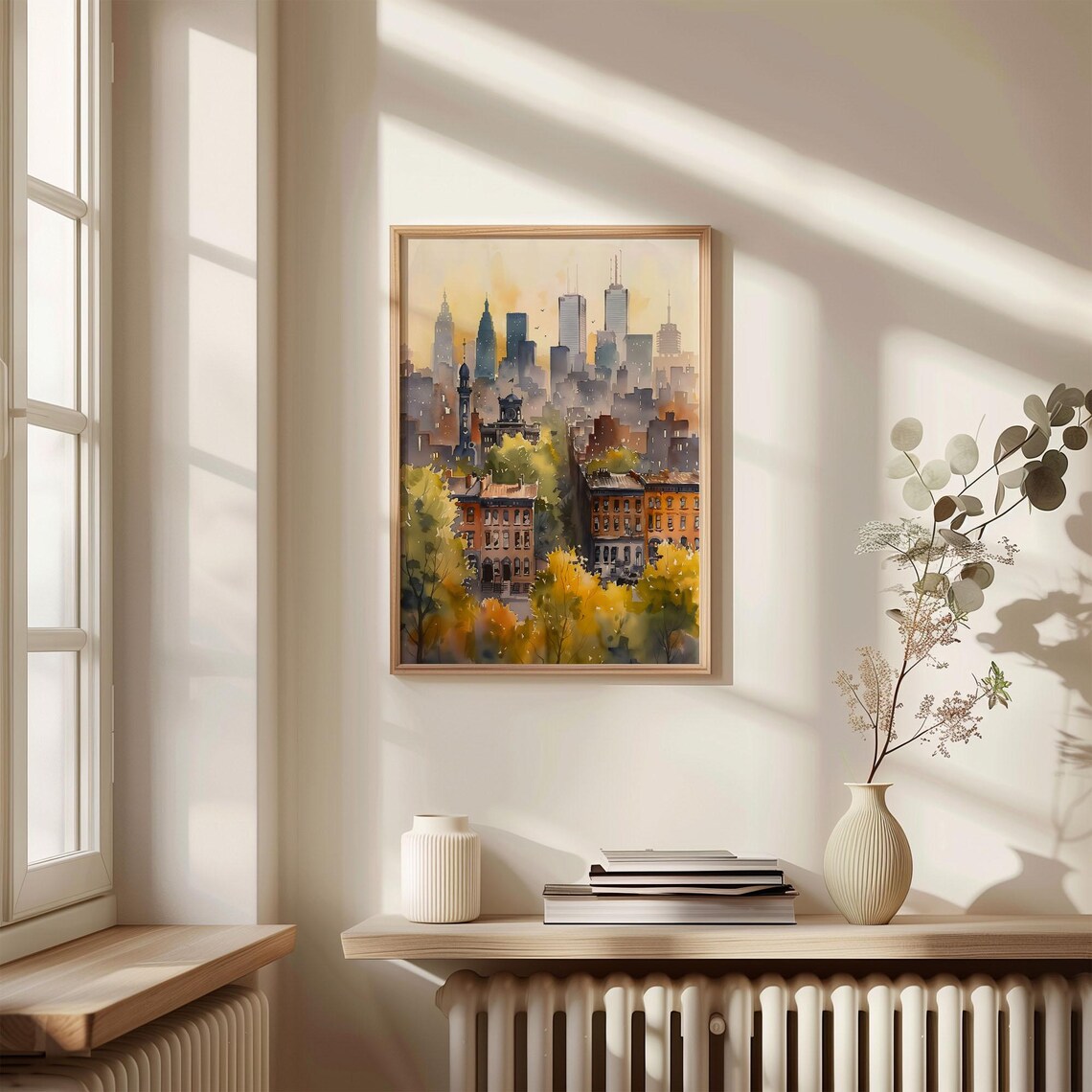 Toronto Canada City Skyline Autumn Watercolor Painting Poster - Image 4