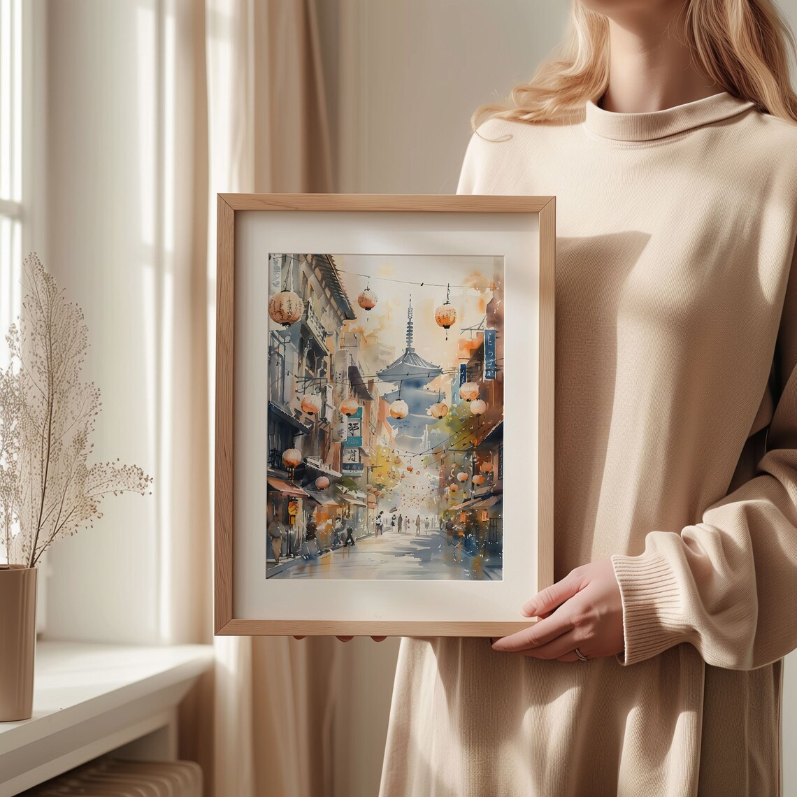 Tokyo Watercolor Travel Poster, Japan Art Print - Image 2