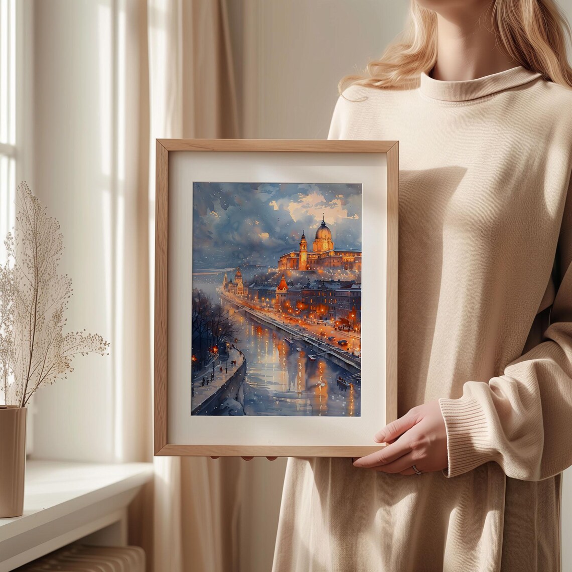 Budapest Watercolor Poster, Hungary Travel Art Print - Image 2