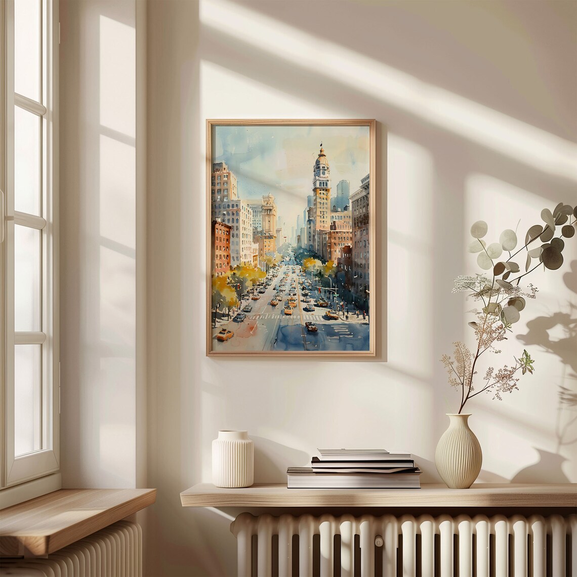 Seattle Watercolor Travel Poster, Custom Text - Image 4