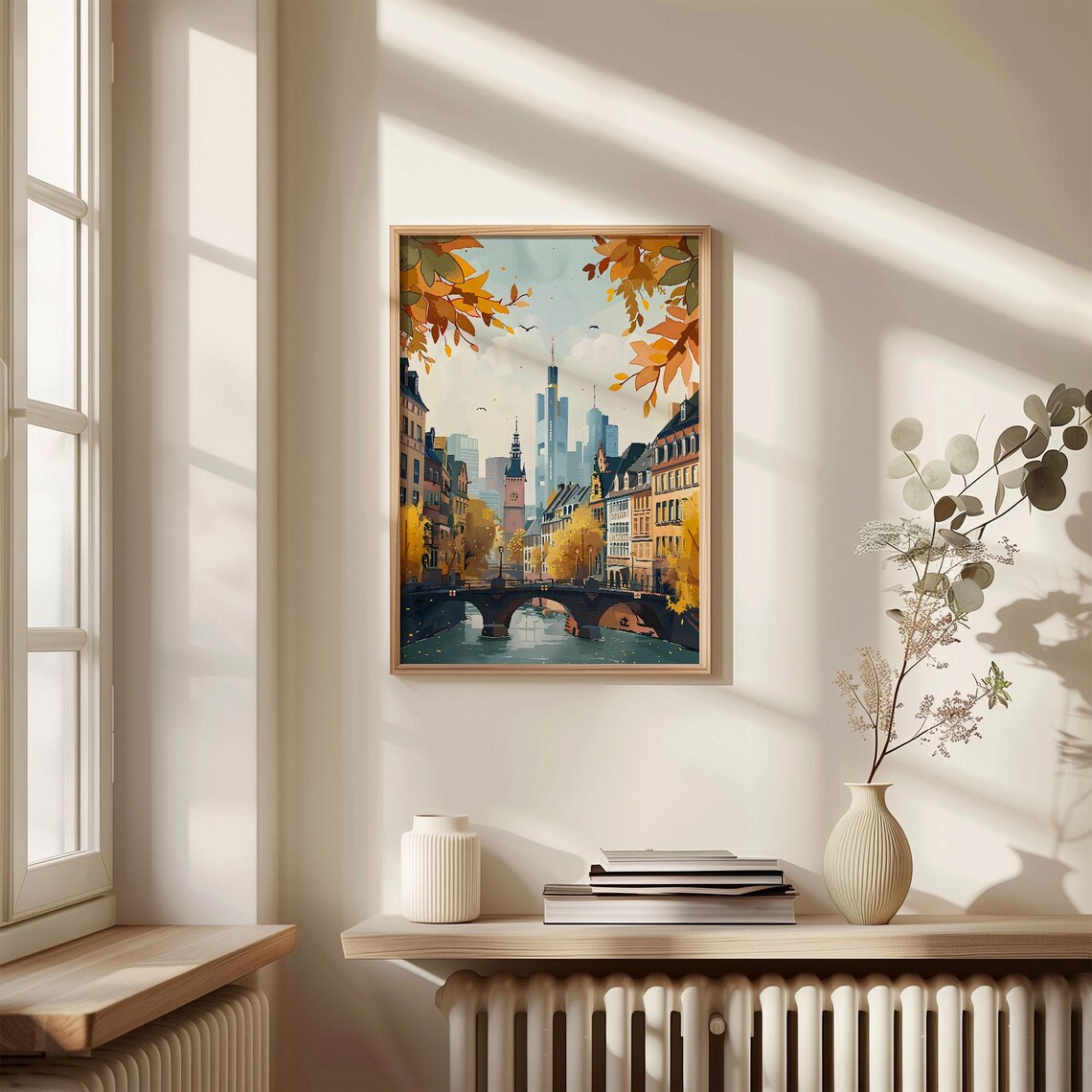 Frankfurt Watercolor Travel Poster, Germany Wall Art - Image 4