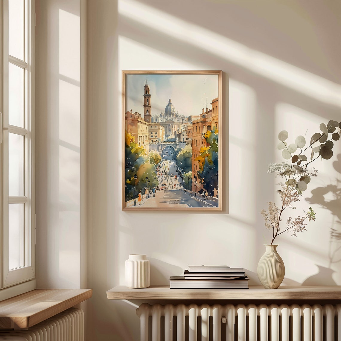 Italy Watercolor Painting Rome Wall Art Travel Poster Colosseum Print Italy Art Rome Poster Holiday Souvenir C30 198 - Image 4