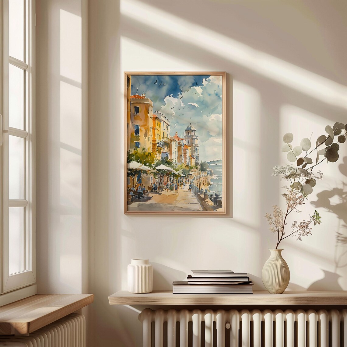 Margate Kent Seaside Promenade Clock Tower Watercolor Travel Poster - Image 4