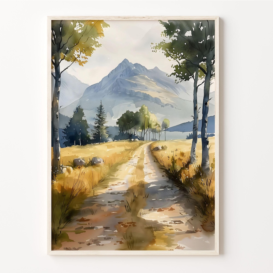 West Highland Way Watercolor Hiking Poster