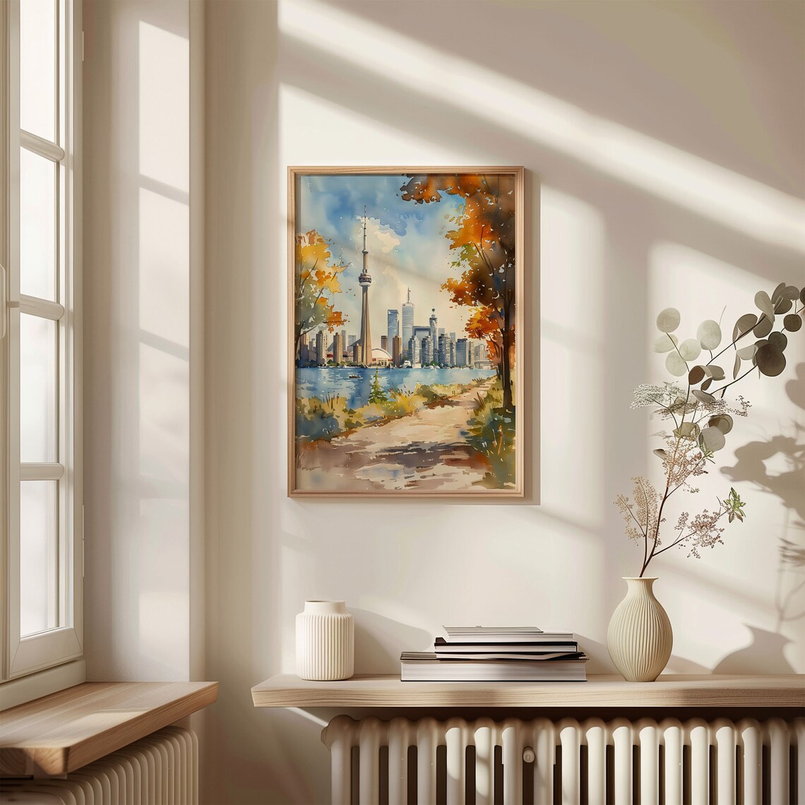 Toronto Watercolor Cityscape Travel Poster, Classic Art - Image 4