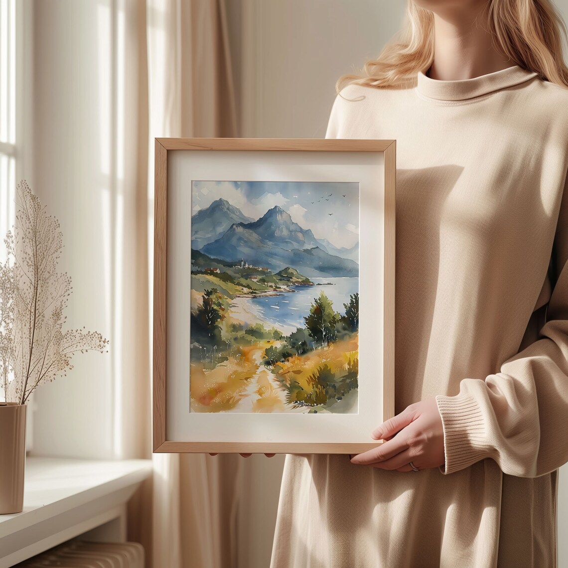 Isle Of Arran Watercolor Painting Scotland Art Print - Image 2