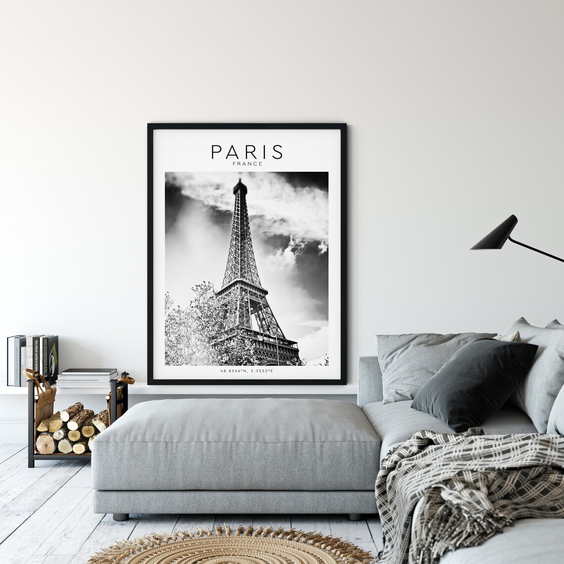 Eiffel Tower Poster Paris Photograph Wall Decor Travel France Print Trendy Modern Travel Poster Black And White Paris Photo Wall Art - Image 5