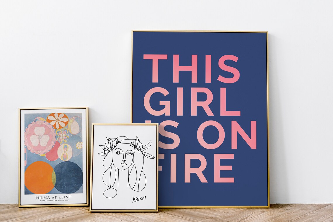 This Girl Is On Fire, Feminist Inspirational Art Print - Image 4