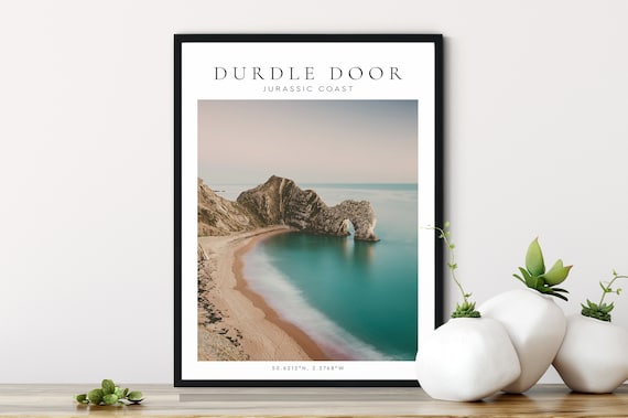 Durdle Door Jurassic Coast Arch Rock Beach Travel Photography Poster