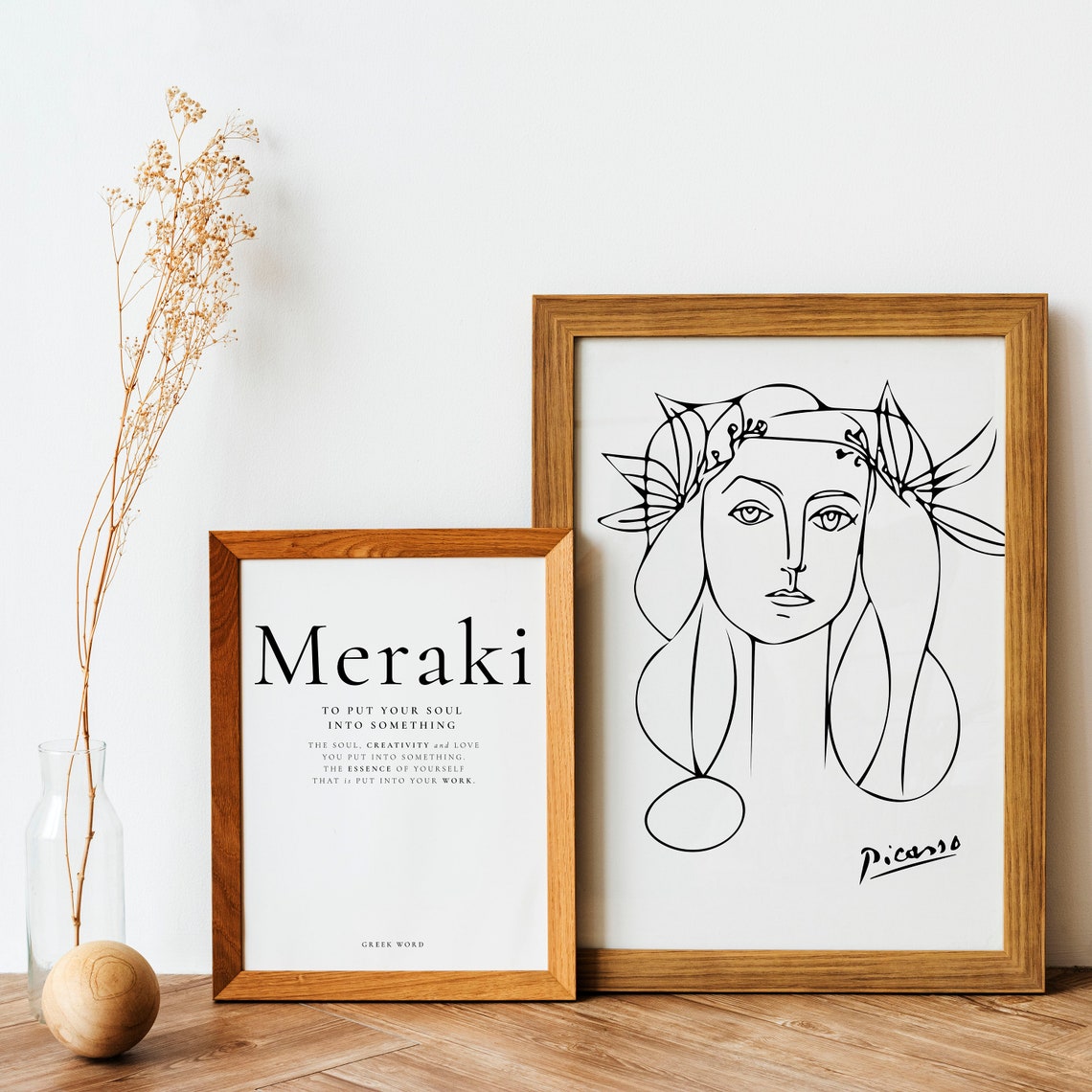 Meraki Greek Word Definition Minimalist Soul Typography Wall Poster - Image 3