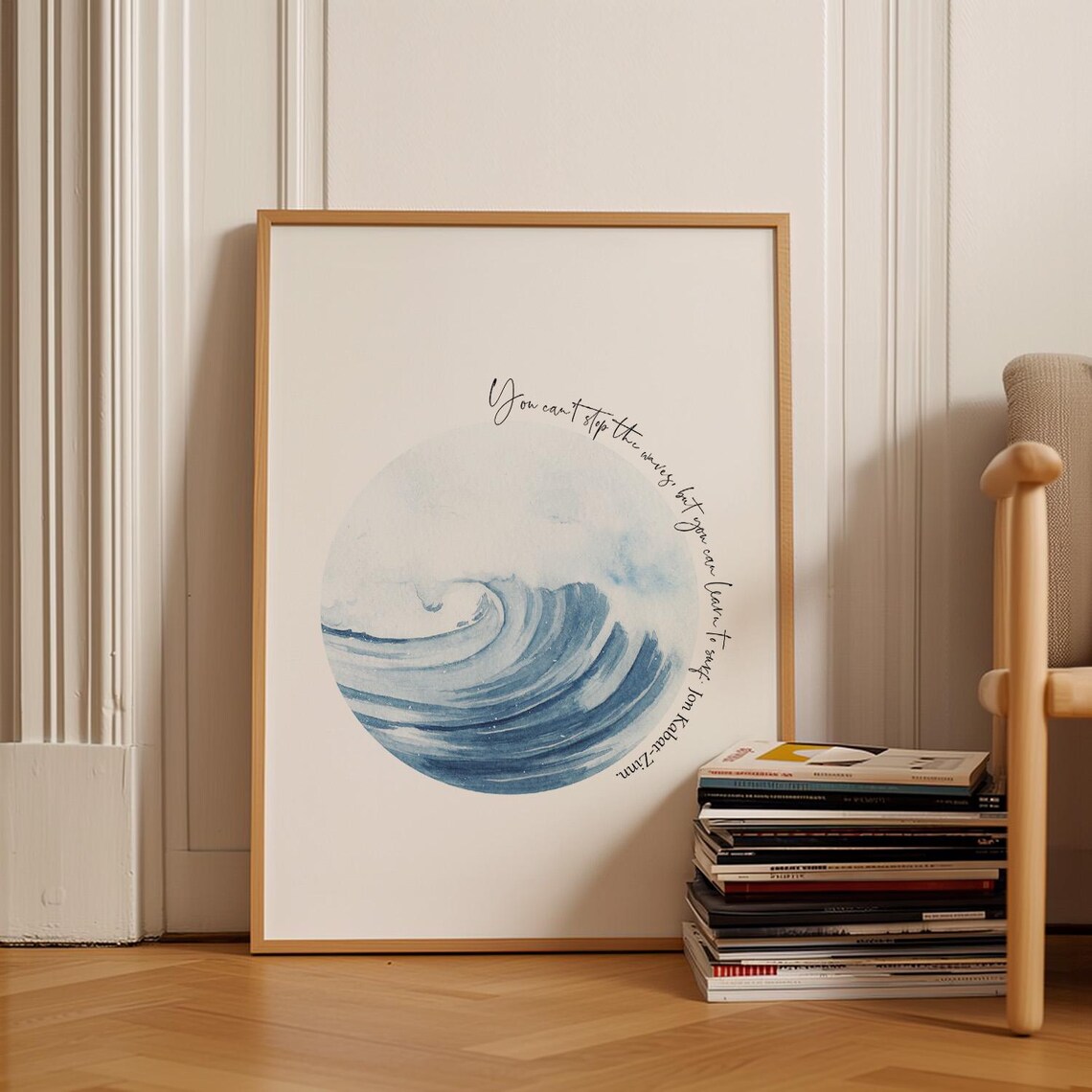 Ocean Quote by Jon Kabat-Zinn, Coastal Wall Art Print - Image 5