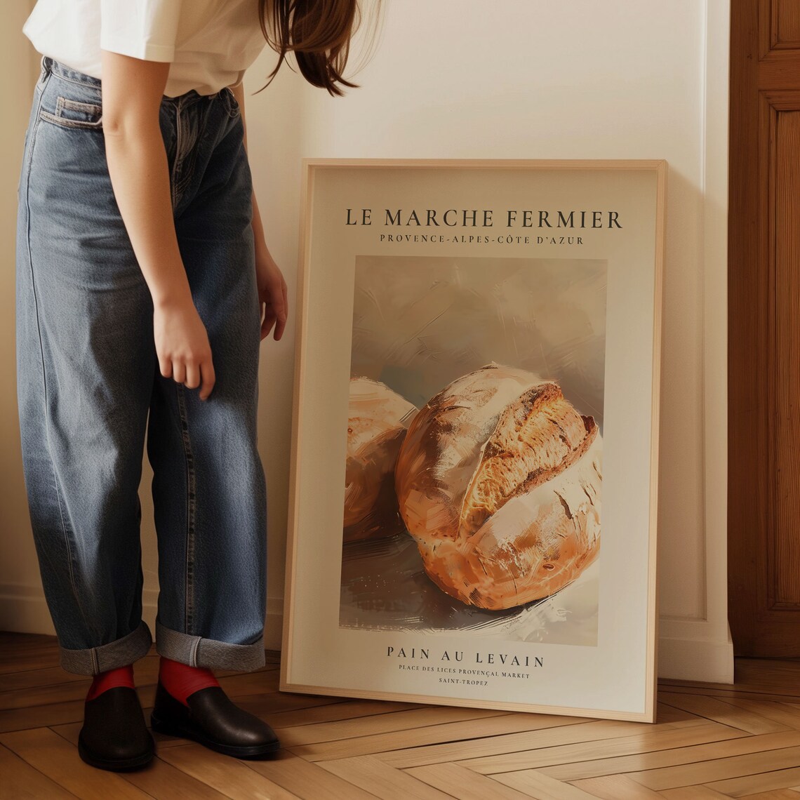 Pain Au Levain Sourdough Bread French Market Kitchen Art Poster - Image 4