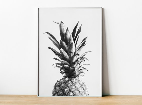 Pineapple Kitchen Retro Tropical Fruit Art Print