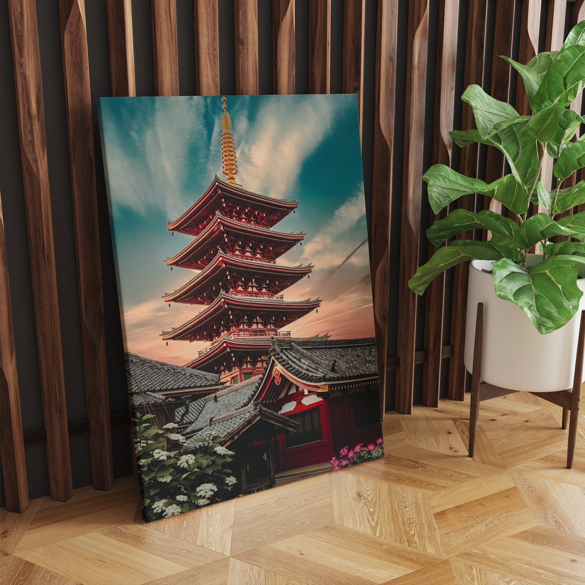 Japanese Wall Art Japanese Wall Art Japanese Print Japanese Art Japanese Art Print Japanese Pagoda Art Pagoda Art Print - Image 2