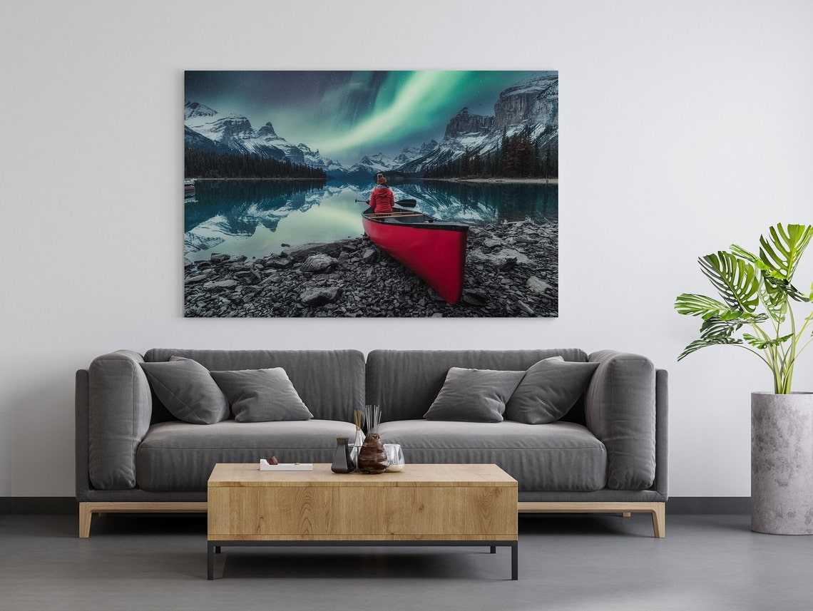 Northern Lights Wall Art Print Northern Lights Print Northern Lights Wall Art Aurora Borealis Print Mountain Print Jasper Print - Image 3